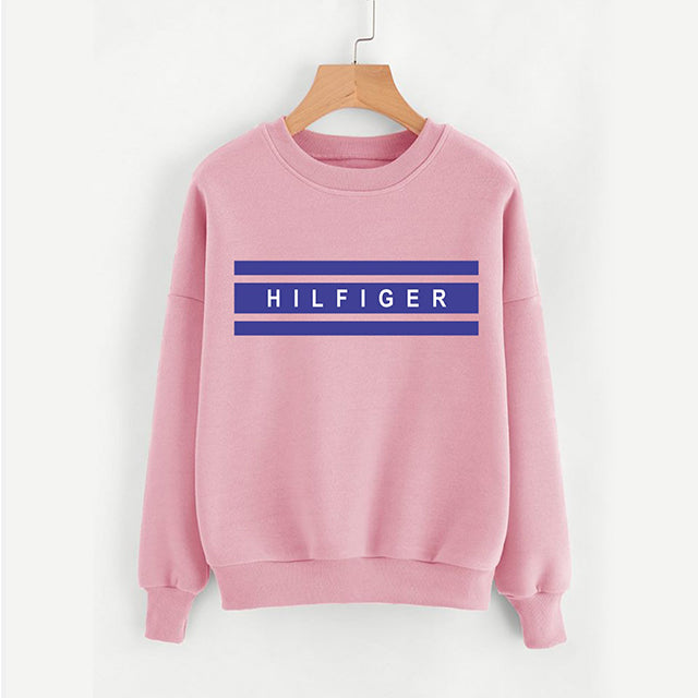 High Quality Crew Round Neck Printed Sweatshirt for Women Pink | 24HOURS.PK