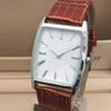 Latest Design Watch For Mens Silver White Dial with Brown Belt | 24HOURS.PK