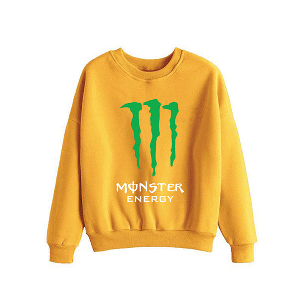 Monster Energy Printed Sweatshirt For Womens Yellow | 24HOURS.PK