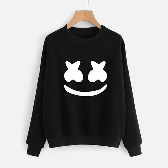 Marshmallow Printed Sweatshirt for Unisex - Black | 24HOURS.PK