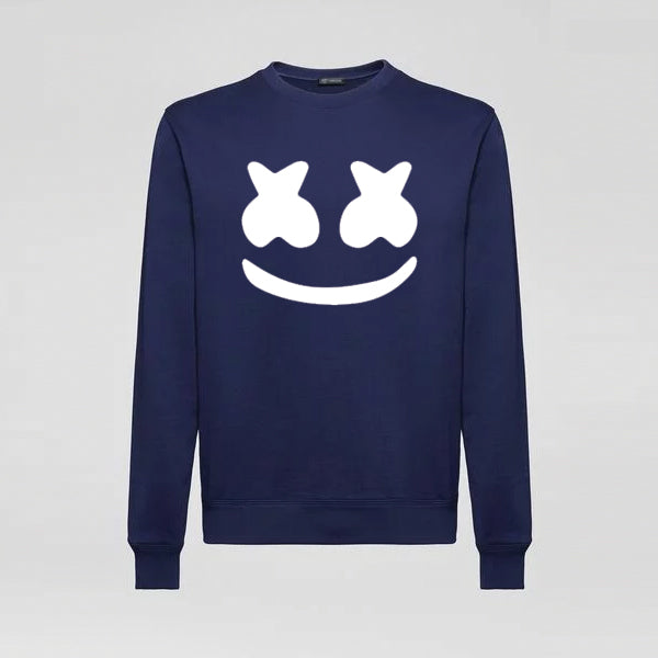 Marshmallow Printed Sweatshirt for Unisex -Blue | 24HOURS.PK