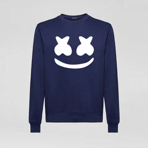 Marshmallow Printed Sweatshirt for Unisex -Blue | 24HOURS.PK