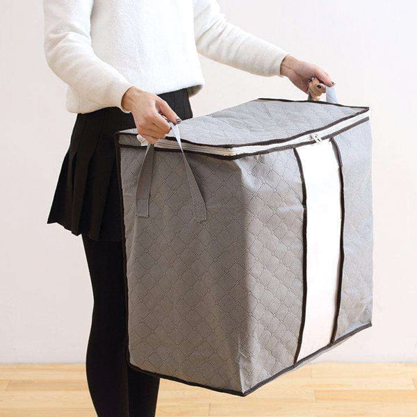 Pack Of 3 Non-Woven Foldable Clothes Quilt Clothes Storage Bag Organizer Box