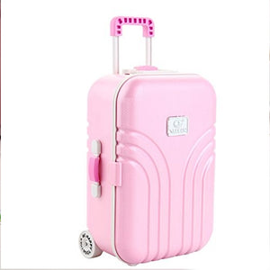 Pink Candy Color Jewelry Storage Box Luggage Trolley Style Music Musical Box | 24HOURS.PK