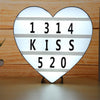 Random Colors with Letter and Numeric Light Box DIY LED Box Heart-shaped Luminous Night lamp | 24HOURS.PK