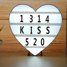 Random Colors with Letter and Numeric Light Box DIY LED Box Heart-shaped Luminous Night lamp | 24HOURS.PK