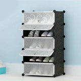 5 Cubes Storage CabinetShoe Rack – Black | 24HOURS.PK