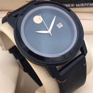 Simple Rounded Watch With Black Belt | 24hours.pk