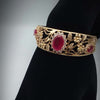 Leaf & Flower Design Mulitcolors Bracelet With Pink Stone For Her | 24HOURS.PK