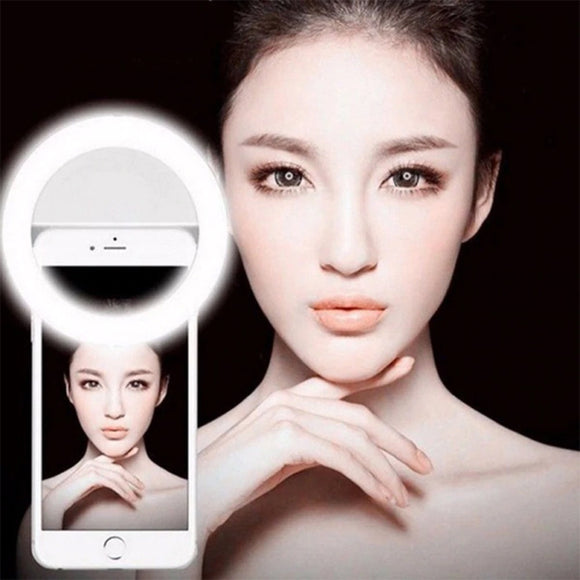 Pack of 2 Portable Selfie Ring Light Flash Led Camera Enhancing Photography For Smartphone | 24HOURS.PK