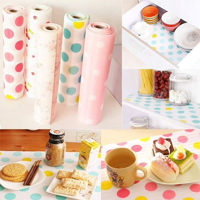 Anti Slip Kitchen Cupboard Liners Mat Roll Drawer Liner Mats Drawer Refrigerator Table Pad Waterproof Place Mat Set of 4 pcs | 24HOURS.PK