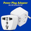 Pack of 2 AU UK US to EU AC Power Plug Adapter Converter Outlet Home & DP LED Rechargeable Torch | 24HOURS.PK