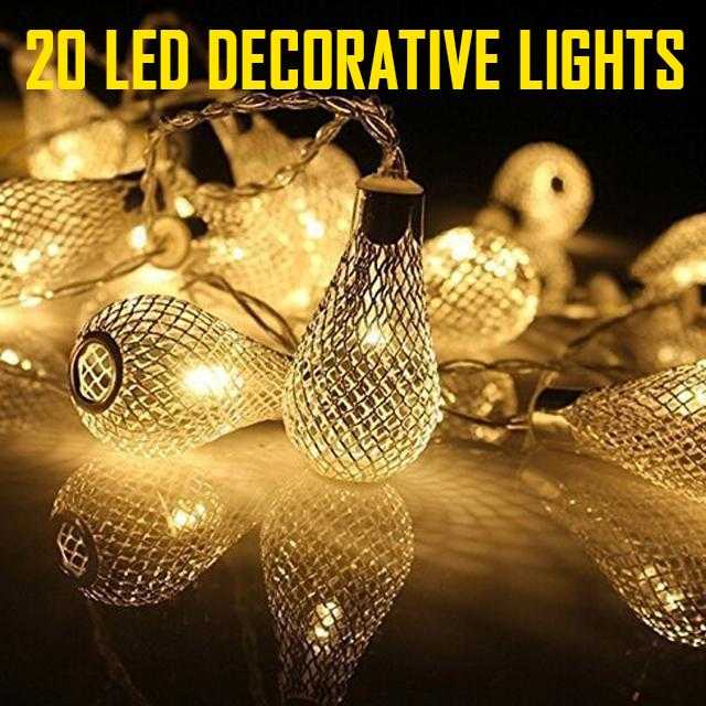 20 led fairy lights Random Design (3 Meter) | 24hours.pk