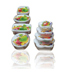 4Pcs Set Flower Shaped Box Set Microwave Safe Random Design & Color | 24hours.pk
