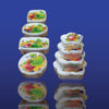 4Pcs Set Flower Shaped Box Set Microwave Safe Random Design & Color | 24hours.pk