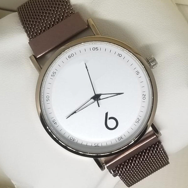 Magnet Chain Scale Style Watch For Womens Golden | 24hours.pk