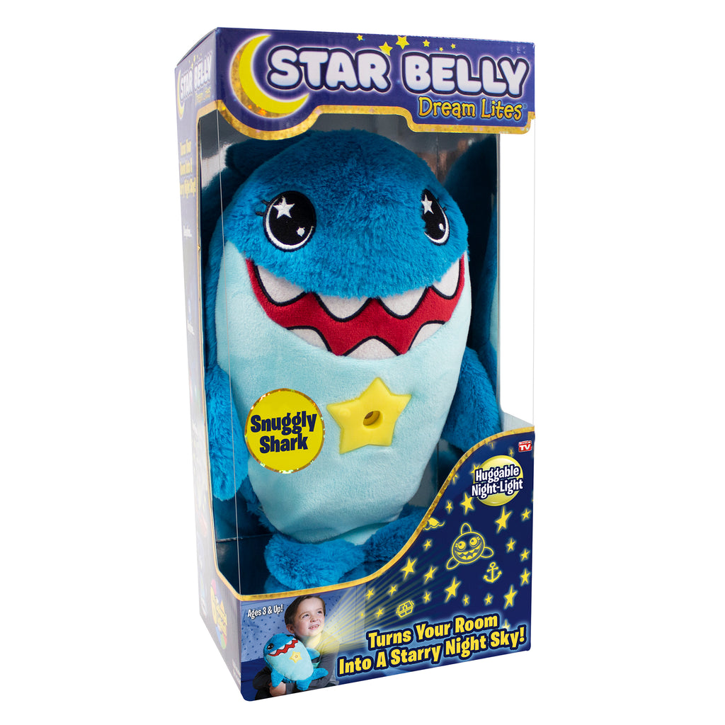 Star Belly Dream Lites Snuggly Shark, Huggable Kids Night Light, As Seen on TV (7 Different Music)