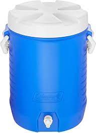COOLER 5 GAL BEVERAGE - BLUE ROUND   Interior dimensions: 9.875