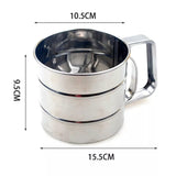 Stainless Steel Sieve Cup Powder Flour Sieve Pastry Baking Tools Home Garden Kitchen Dining Bakeware Cake Tools | 24hours.pk