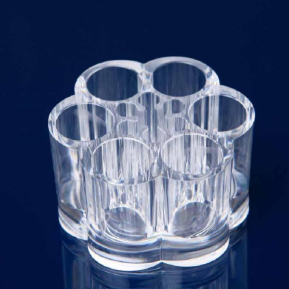 Clear Acrylic Makeup Organizer Lipstick Storage Box Crystal Nail Polish Display Case 6 Compartments Makeup Tools Stand Rack | 24hours.pk