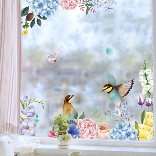 6D Birds Wall Sticker - Multicolor and Random Design 513 | 24hours.pk