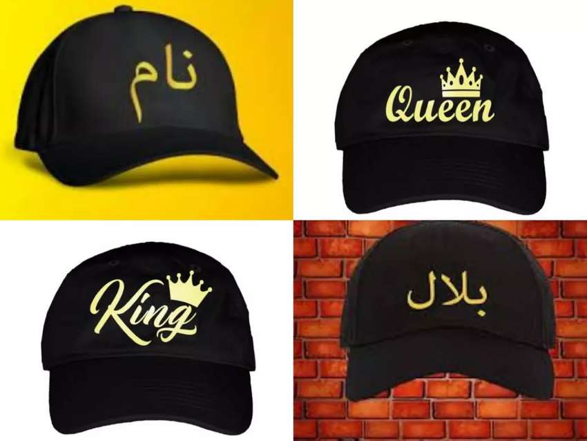 Pack of 2  Customized Cap And Half Seleve T-Shirt With Your Name | 24hours.pk