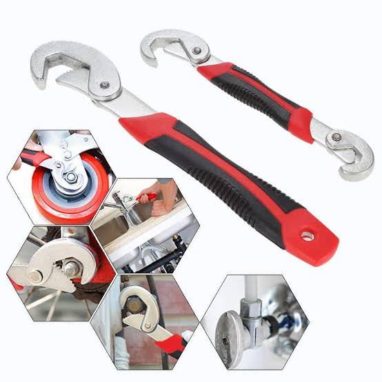 Pack of 2 - Snap N Grip Wrench & T Screwdriver Spanner Tool | 24HOURS.PK