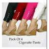 Pack of 4 Stylish Cigarette Pants for Her (005) | 24HOURS.PK