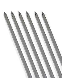 Pack of 6 - 17" Barbecue Skewers Flat Metal Skewers