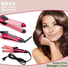 Nova 2 in 1 Hair Straight Curl 0103 | 24HOURS.PK