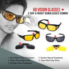 Pack of 2 HD Night Vision & Day Glasses - Black & Yellow | 24HOURS.PK