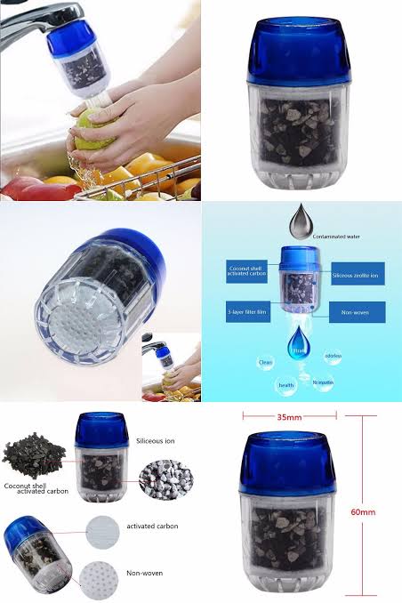 Activated Carbon Charcoal Tap Water Purifier Kitchen Faucet Water Filter | 24HOURS.PK