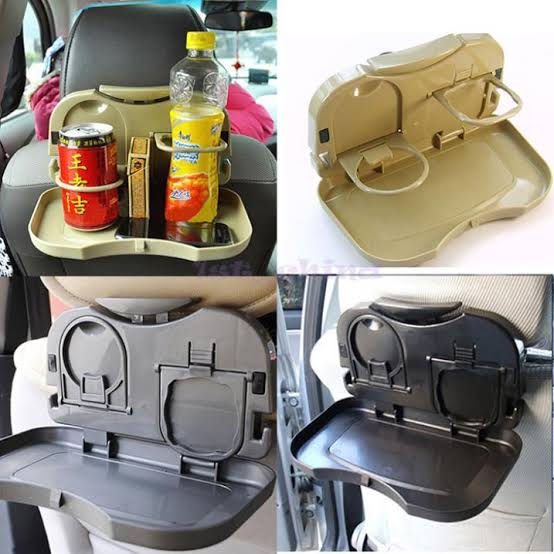 Foldable Travel Dining Tray, Rack and Bottle Holder for Car (038) | 24HOURS.PK