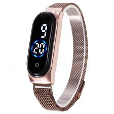 Women magnet led watch (Water resistant) Copper