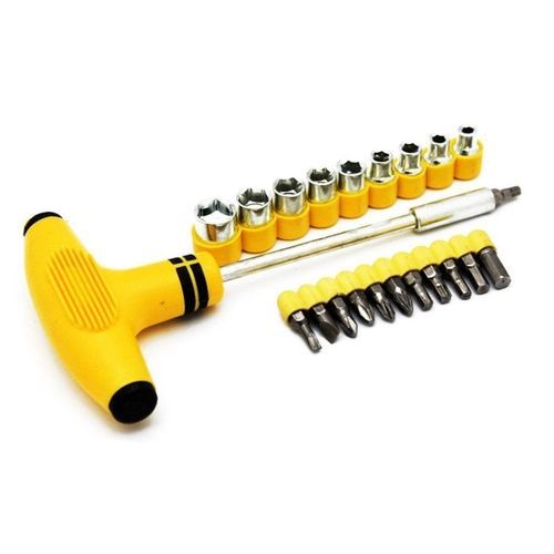 Pack of 2 - JACKLY ELECTRONIC Screwdriver Tool Kit & T-type Spanner Hand Tool | 24hours.pk
