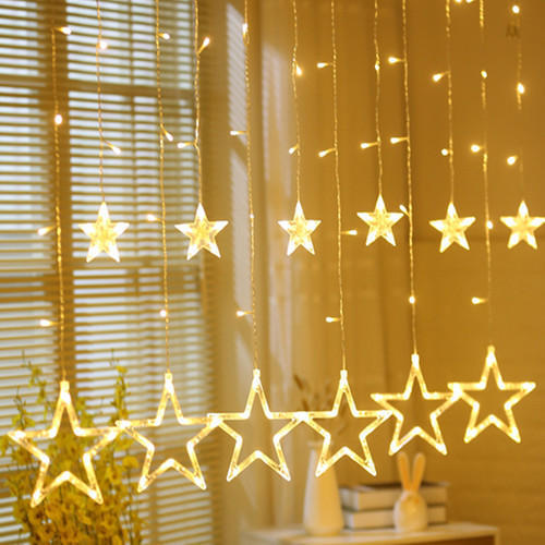 Star Lamp LED Lamp String Ins Christmas Lights Decoration Holiday Lights Curtain Lamp Wedding Neon Lantern 220v fairy light