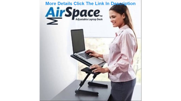 Air Space Laptop Table Stand Official As Seen On TV Air Space Laptop Desk by BulbHead, Adjustable Laptop Stand & Computer Desk Has Built-In Cooling Fan and Stores Flat