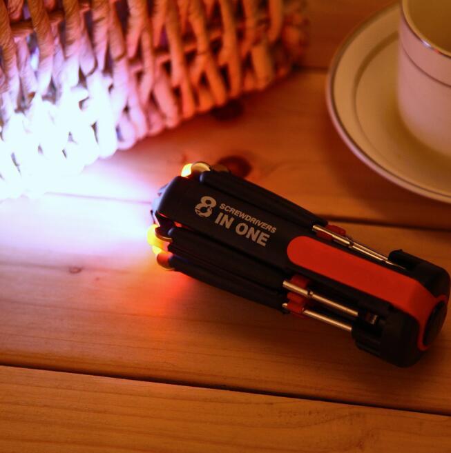 Multi Screw Driver Torch 8 in 1 Tool | 24hours.pk
