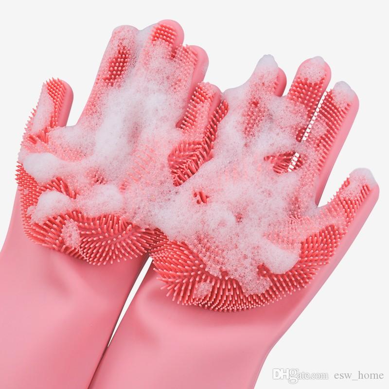Cindrella Heat Resistant Dish Glass Cutlery Scrubber Cleaner Silicone Dishwashing Glove | 24HOURS.PK