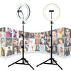 Photography Led Tiktok Ring Light 26cm Metal Frame Dimmable With 8 Ft Tripod Stand | 24HOURS.PK