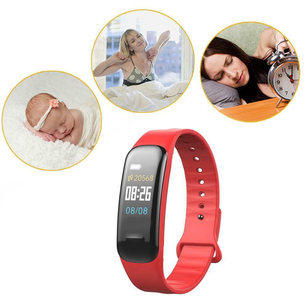 C1PLUS Smart Bracelet Smartwatch Android IOS Bluetooth Sports Waterproof Heart Rate Monitor Blood Pressure Measurement Touch Screen Stopwatch Pedometer Call Reminder Activity Tracker (1132) | 24HOURS.PK