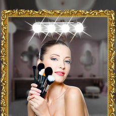 Studio Glow Vanity Make Up Light Super Bright 4 LED Bulbs Battery Powered | 24hours.pk