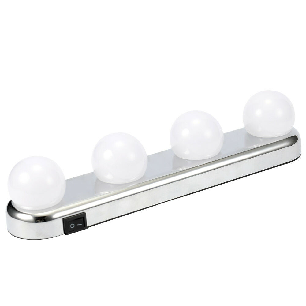 Studio Glow Vanity Make Up Light Super Bright 4 LED Bulbs Battery Powered | 24hours.pk